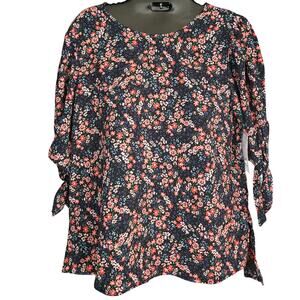 2 for $35 | CeCe Marabella Ditsy Floral Tie Sleeve Blouse sz XS S Dainty Cottage